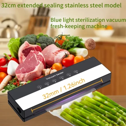 Food Vacuum Machine 5in 1 Food Vacuum Machine Kitchen and Freshness Preservation - 30pcs including vacuum bags for food, meat, dry, wet and fresh food