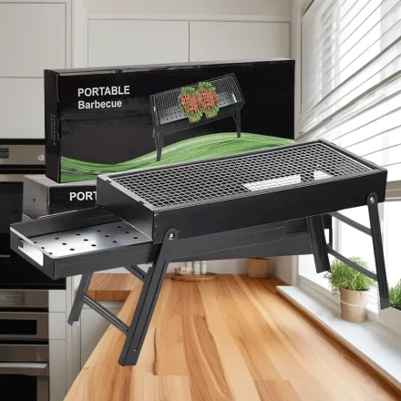 1pc Portable Foldable Iron Grill, No Battery Required, Perfect for Grilling Season, Enjoy Delicious Times!