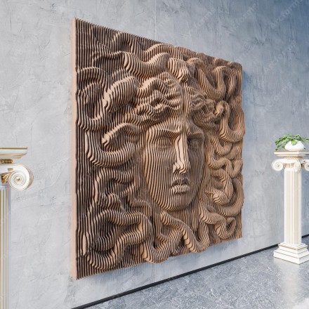 Medusa Gorgon Wavy Pattern