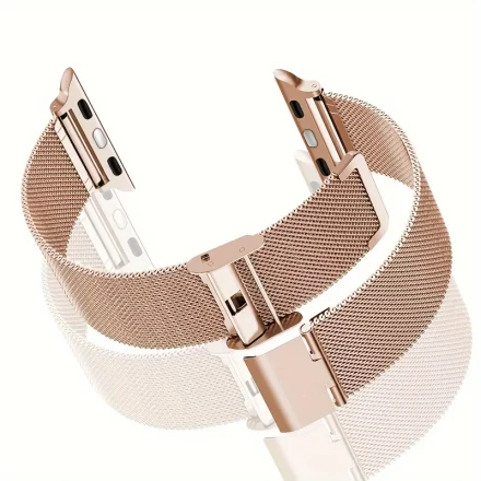 Stainless Steel Mesh Strap for Apple Watch 10th Generation 46mm 42mm iWatch ultra 2/1 49mm Series 9 8 7 45mm 41mm se 6 5 4 44mm 40mm 3 42mm 38mm Adjustable Buckle Strap for Men and Women, Lightweight Strap