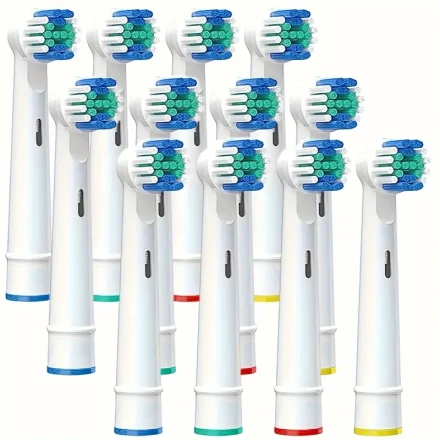 Replacement Toothbrush Heads Available in Sets of 4, 12, 16, Or 20, Designed for Professional Electric Toothbrushes Like Pro500, 1000, 1500, 3000, 3757, 5000, 7000, 7500, And 8000, Offering Enhanced Cleaning And Comfort.