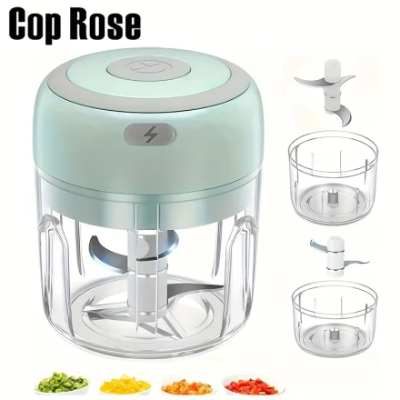 100ml/250ml Mini Kitchen Garlic Press Chopper Electric Garlic Chopper Meat Grinder, USB Rechargeable Masher