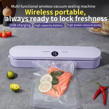Rechargeable fully automatic vacuum sealing machine, household automatic plastic sealing machine, food packaging machine, snack sealing small fresh-keeping machine, fully automatic food packaging machine with snack sealing function