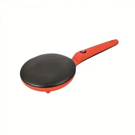 gmbin Red/Black Round Pancake Maker, Single-sided Heating, 220V-240V, European Standard Plug, Below 1000W, Aluminum, No Battery, No Conversion Plug