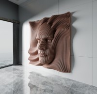 Male Face Wavy Decor