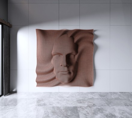Male Face Wavy Decor