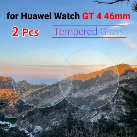 2pcs Tempered Glass Screen Protector for Huawei Watch GT 4 (46mm) - Ultra Clear HD, Scratch Resistant, Easy Installation, Smartwatch Display Guard, Watch Screen Safety|Ultraclear Display Guard|Highquality Glass