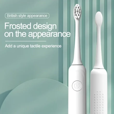 New Electric Toothbrush with Rating, High-Frequency Vibration, Three Cleaning Modes, USB Rechargeable, Includes Six Replaceable Brush Heads, And Smart Timer for Oral Care.