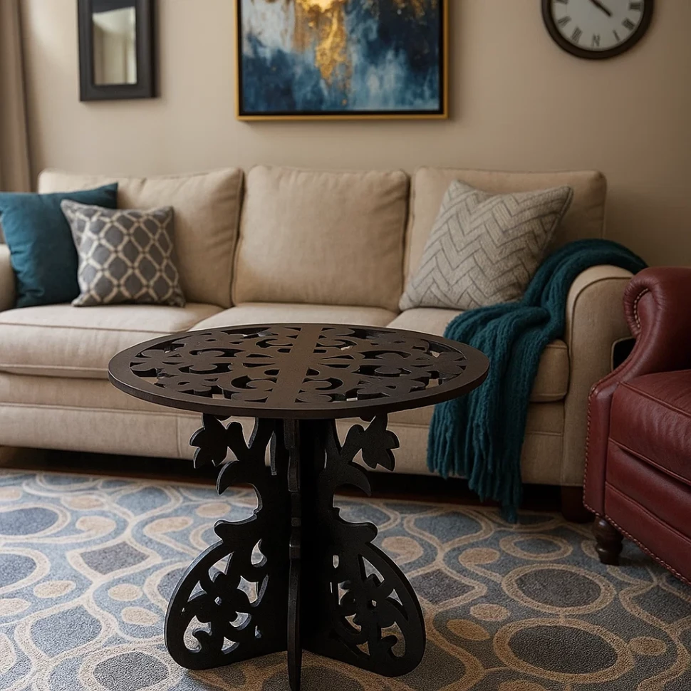 Exquisite Carved Coffee Table