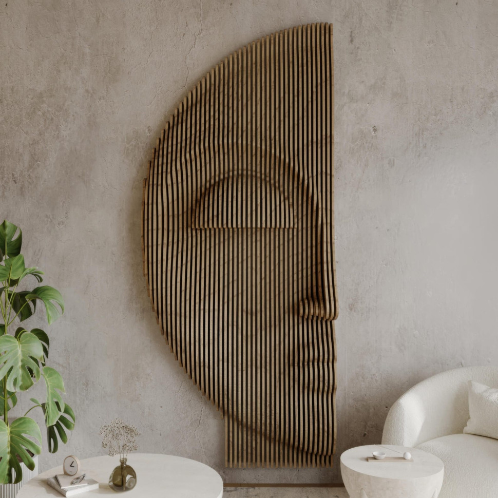 Half Face Wavy Decor