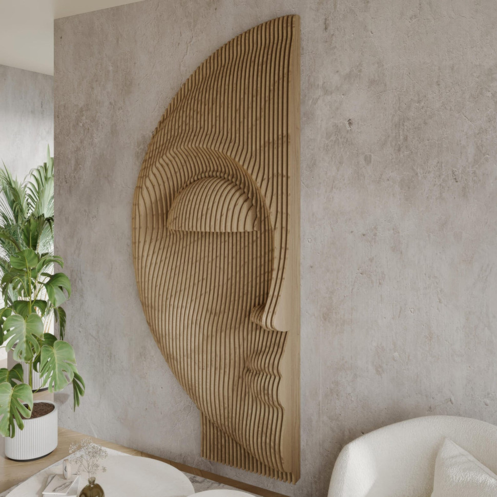 Half Face Wavy Decor