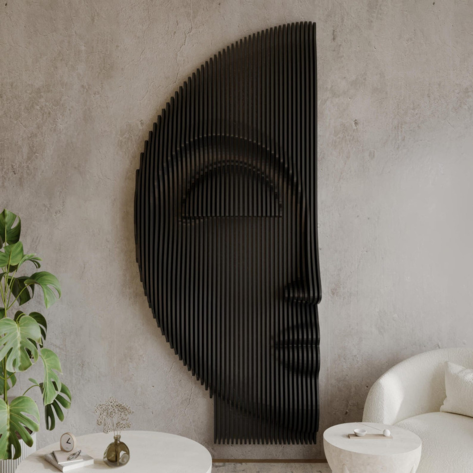 Half Face Wavy Decor
