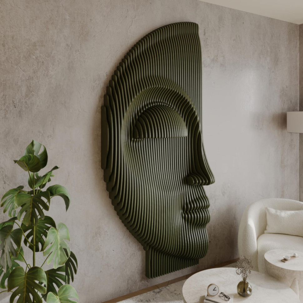 Half Face Wavy Decor