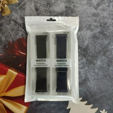 2pcs Elastic Nylon Watch Bands, Compatible with Apple Watch Series 1-8, SE, Ultra, 38mm-49mm, Sport Strap with Deployant Clasp, Non-Water Resistant, with Individually Packaged for Men and Women