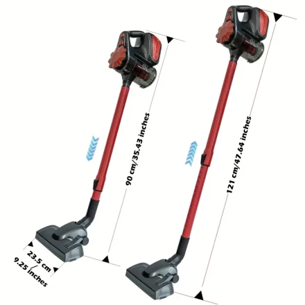 JESSIY 600W Handheld Vacuum Cleaner, Low Noise 18KPa Suction, 7m Cord, 5-Stage Foam Filter, 0.6L Dust Cup, European Standard Plug, Wind Brush Nozzle, for Pet Hair, Hard Floors & Carpet, Includes Accessories Kit
