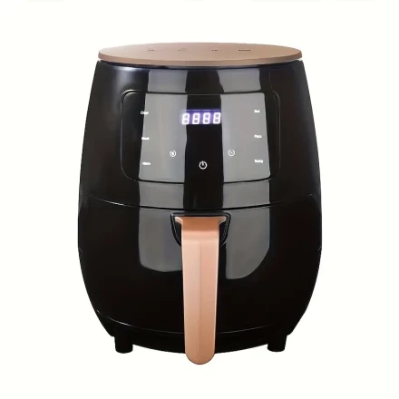 1pc 4.5L Large-Capacity 6-in-1 Air Fryer, Electric Frying Pan, Oil-Free Healthy Cooking, Fully Automatic with Advanced Reservation, Ideal for Meat, Chicken Wings, French Fries, Shrimp, PP Material, 220-240V European Standard Plug, 1400W