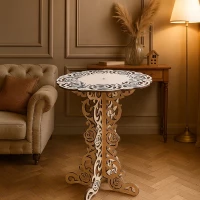 Exquisite Roses Carved Coffee Table