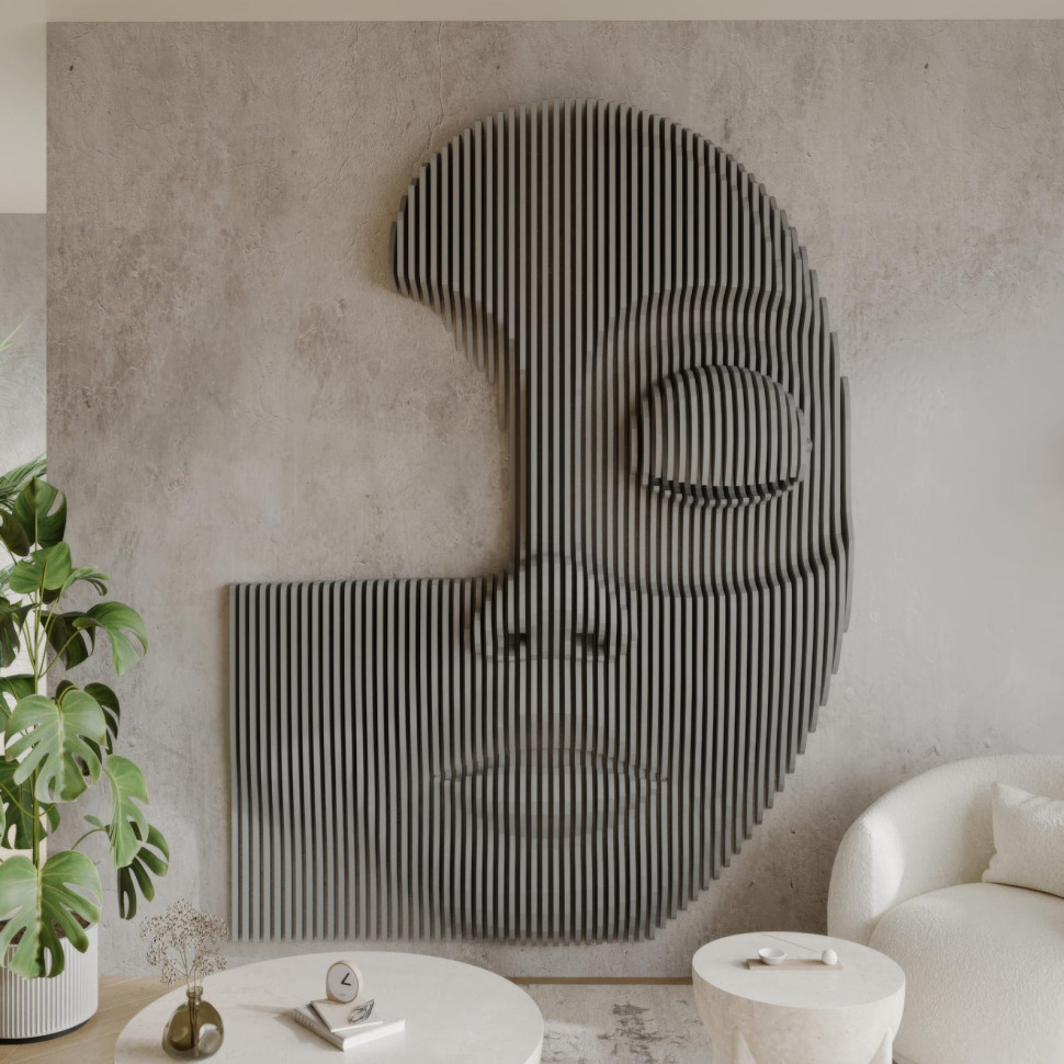 Wavy Pattern — Female Face