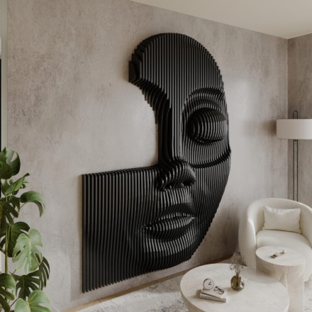 Wavy Pattern — Female Face