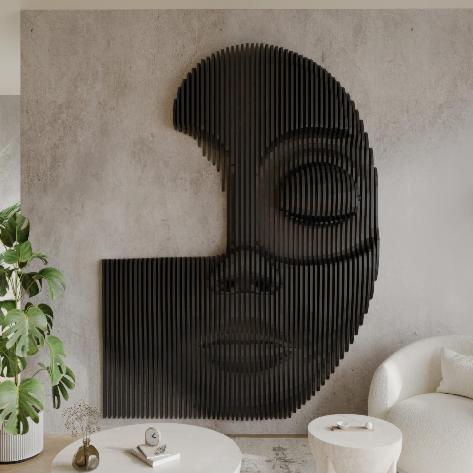 Wavy Pattern — Female Face