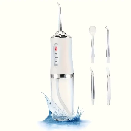 Rechargeable Electric Tartar Cleaner with 4 Nozzles, Portable Teeth Cleaner for Men And Women, Suitable for Daily Oral Care for Men And Women
