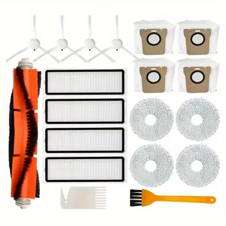 Xiaomi Robot Vacuum X10+ X10 Plus B101GL Accessories Kit, Includes Main & Side Brushes, HEPA Filter, Dust Bags, Mop Cloths - Uncharged, No Battery - Home Cleaning Spare Parts Set