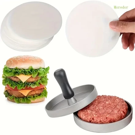 12.5cm Round Non-Stick Baking Paper Sheets White 100pcs Circles Hamburger Patty Paper (4.72'') for Separating Burgers, Cookies & Other Foods During Storage and Freezing, Kitchen Gadgets, Kitchen Supplies, Kitchen Accessories, Home Kitchen Essentials