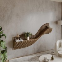 Stylish wooden shelf