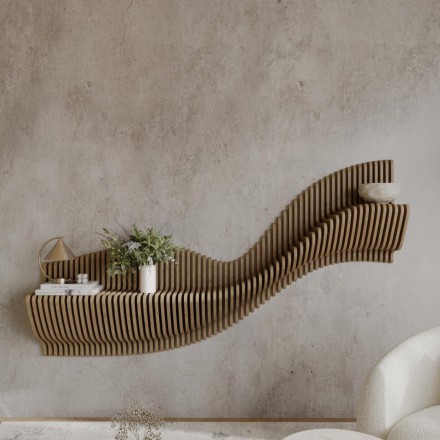 Stylish wooden shelf