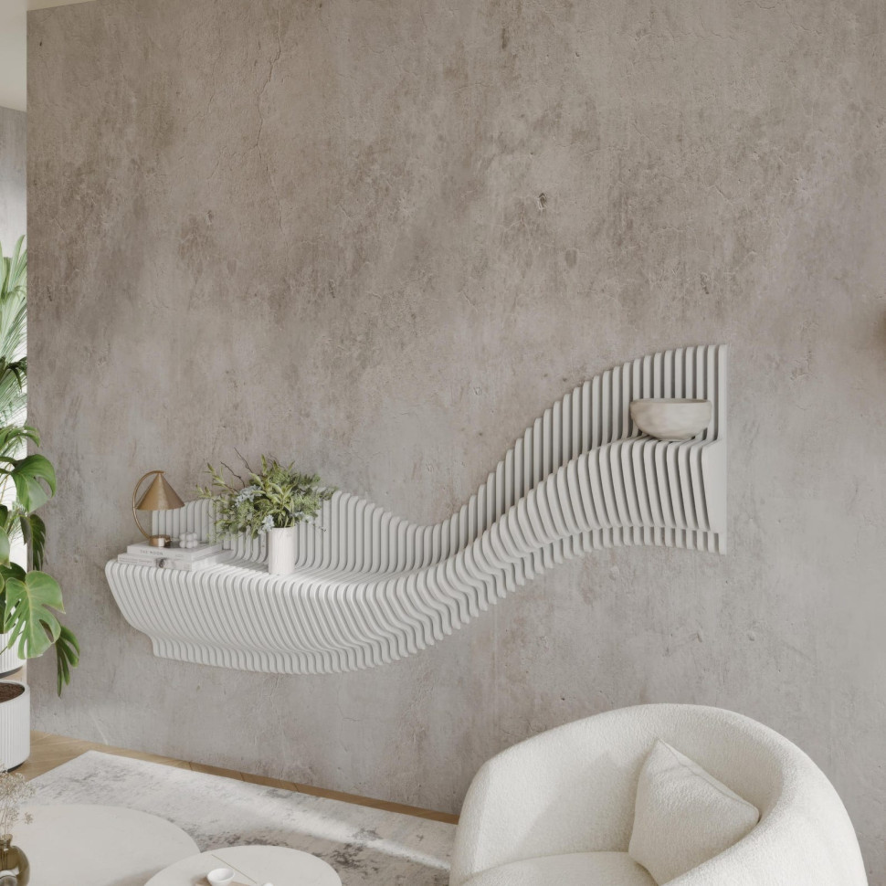 Stylish wooden shelf