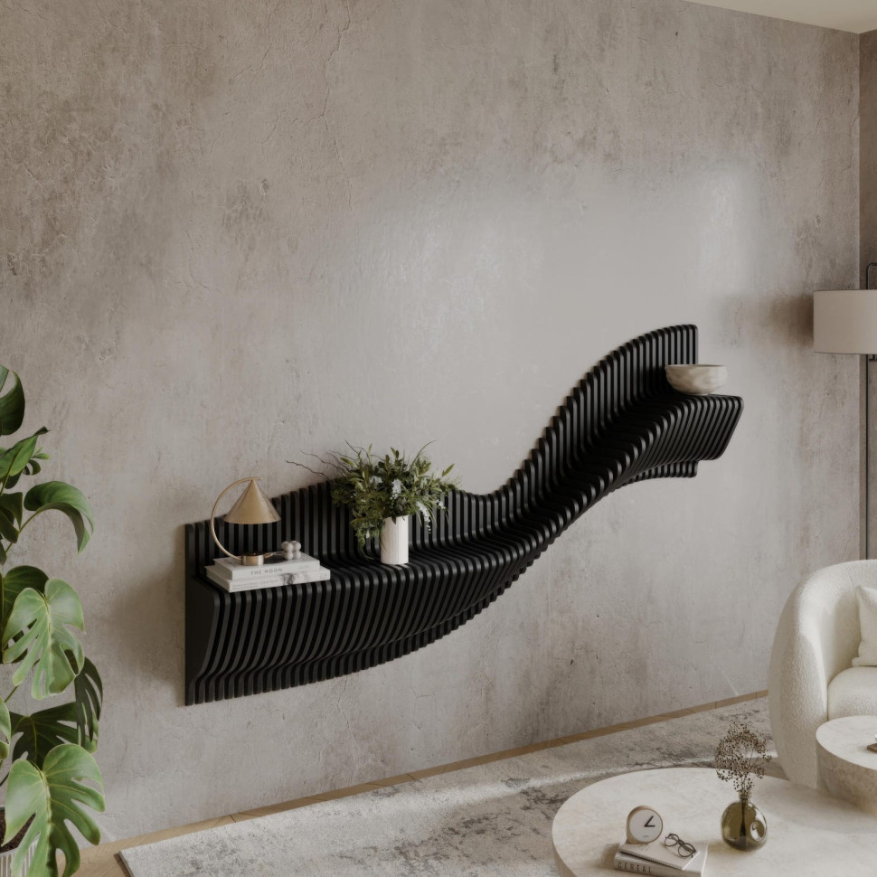 Stylish wooden shelf