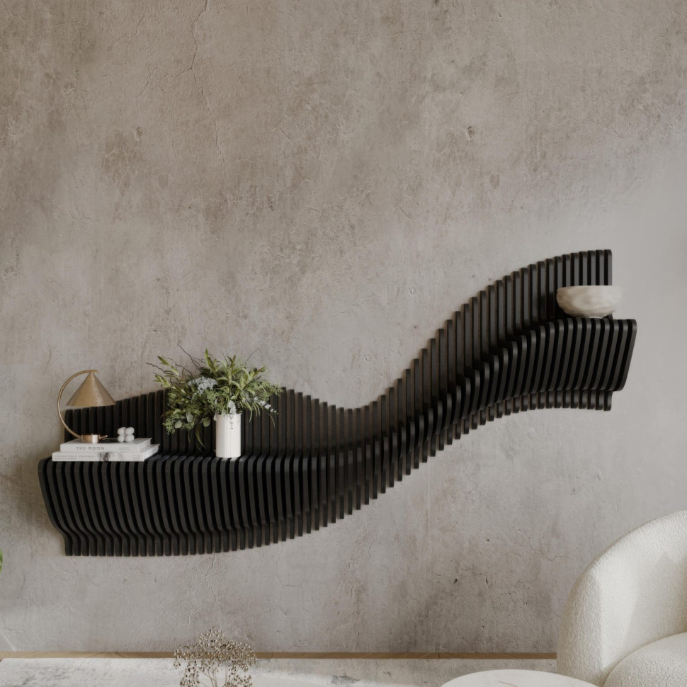 Stylish wooden shelf