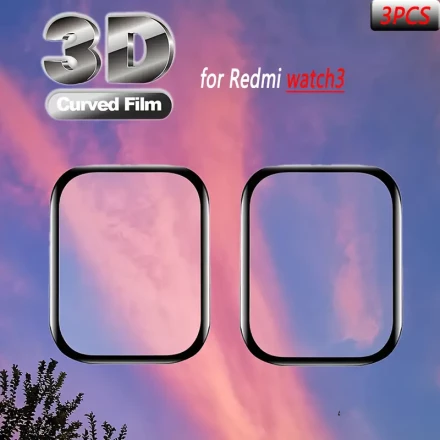 2pcs Redmi Watch Series 3 Active & Lite Screen Protectors - TPU, Glossy Finish, 9H Hardness, 3D Curved Design for Sports Fitness, Non-Waterproof, Redmi 3, Redmi 4, Redmi 5, Redmi 5 Active