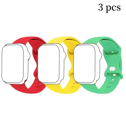 3pcs Soft Silicone Apple Watch Bands - Adjustable, Waterproof, Comfortable Sport Wristbands in Light Blue, Pink, and Purple for iWatch Series Ultra/SE/9/8/7/6/5/4/3/2/1, Casual Watch Straps|Adjustable Wristbands|Secure Butterfly Clasp