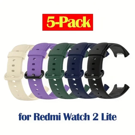 5pcs Mixing Colors Redmi Watch 2 Lite Bands Compatible with Silicone Strap for Xiaomi mi Watch 2Lite/Redmi Watch 2 Lite Band Bracelet for Xiaomi Mi Watch 2 Lite/Redmi Watch 2 Lite Wristband