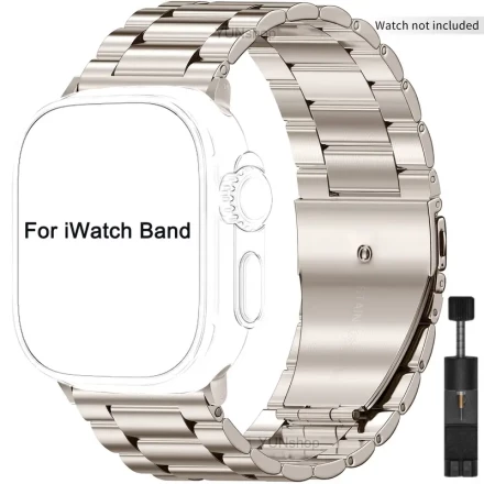 Solid Stainless Steel Strap for Apple Watch Series iWatch 10 9 8 7 6 SE 5 4 3, Suitable for Apple Series Ultra 2 1 49mm