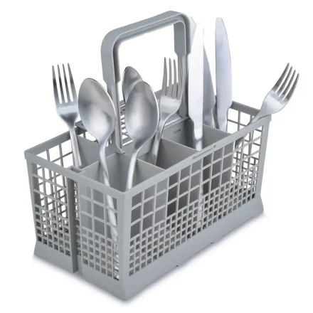1pc Dishwasher Silvery Cutlery Basket (24.13 Cm X 13.72 Cm X 12.19 Cm) For Kitchen Utensils Compatible With Most Brands