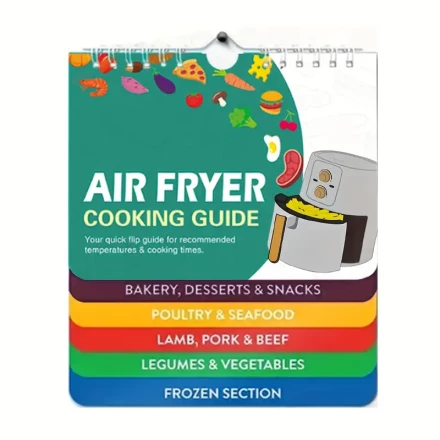 Complete Air Fryer & Pressure Cooker Guide Set - Includes Cooking Times Chart, Recipes, Magnets & Kitchen Conversion Tool