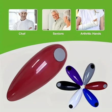 Electric Can Opener, Automatic Jar Bottle Opener, Hands-Free Easy Pull Tab Can Opener, Battery-Powered with 2 AA Battery Slots (Batteries Not Included), Durable Plastic Material, Power Mode:Battery Powered, Operating Voltage:≤36V, Battery Properties:Non-r