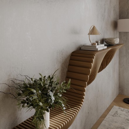 Stylish wooden shelf