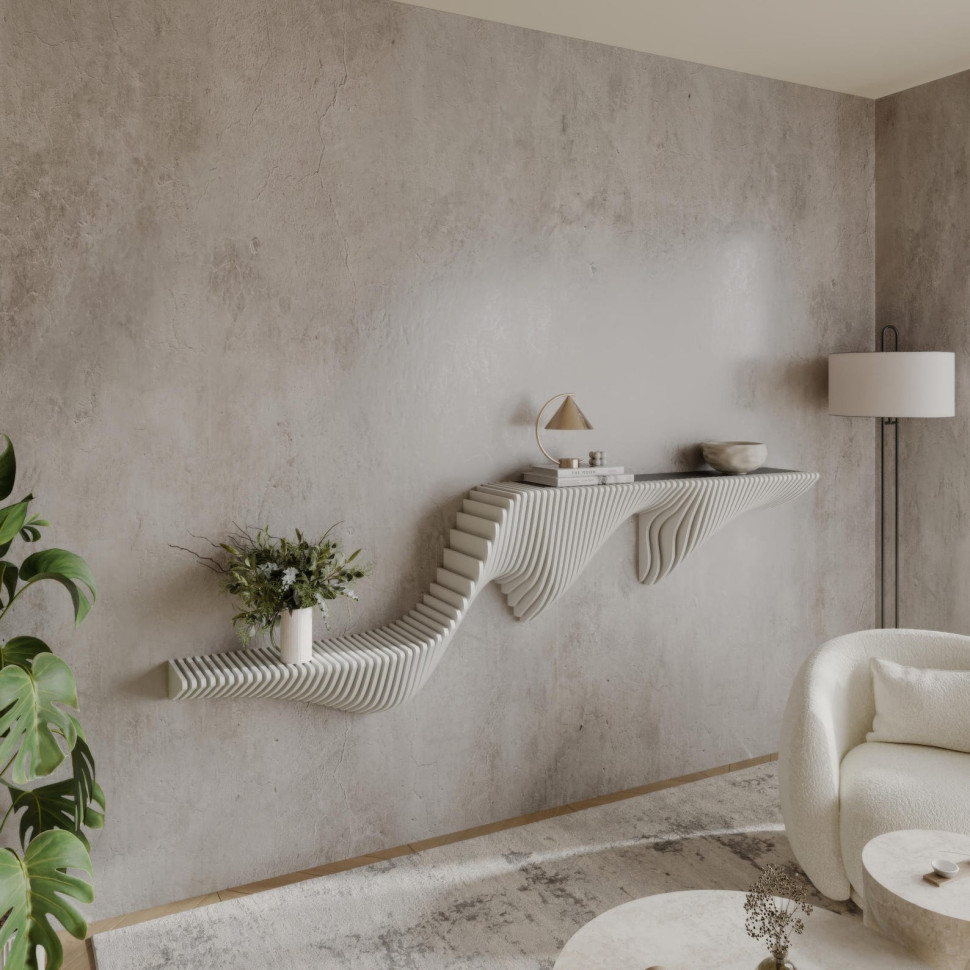 Stylish wooden shelf