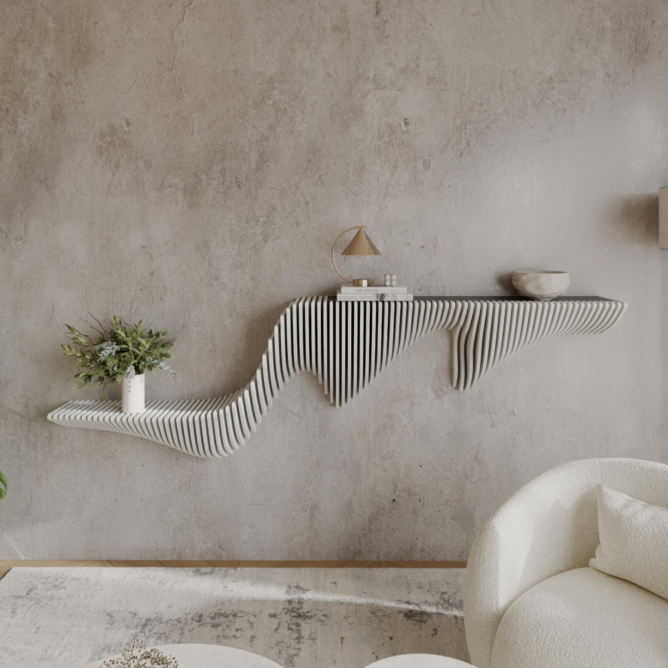 Stylish wooden shelf