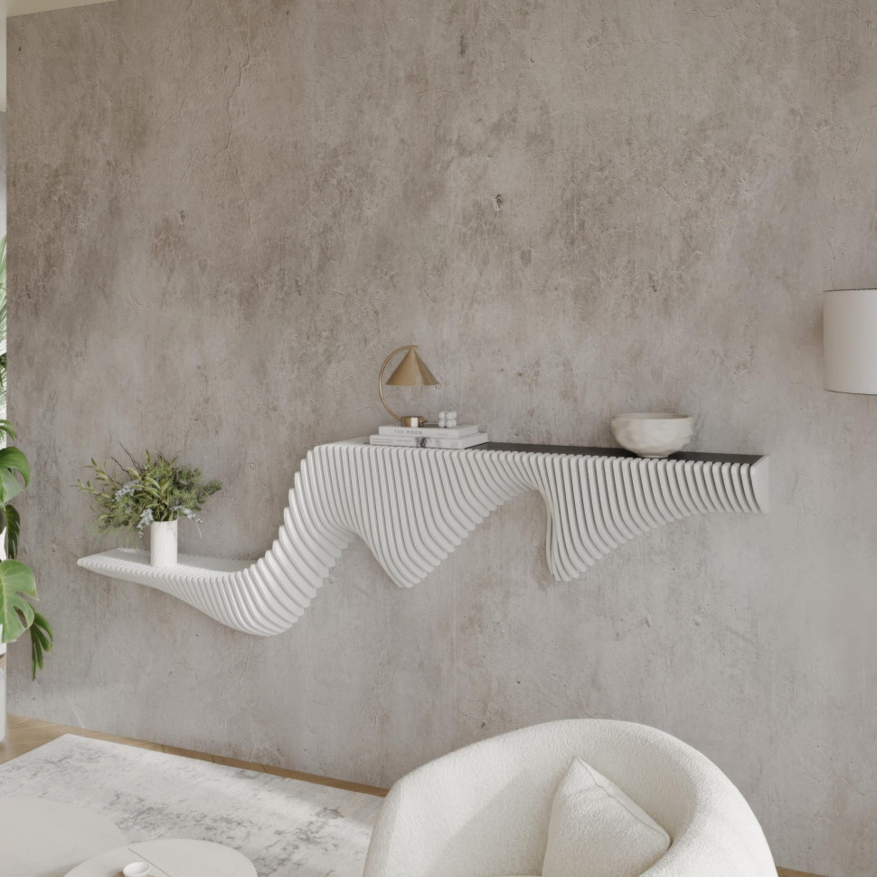 Stylish wooden shelf