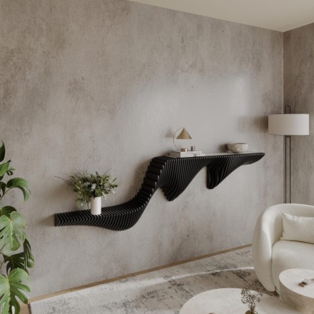 Stylish wooden shelf