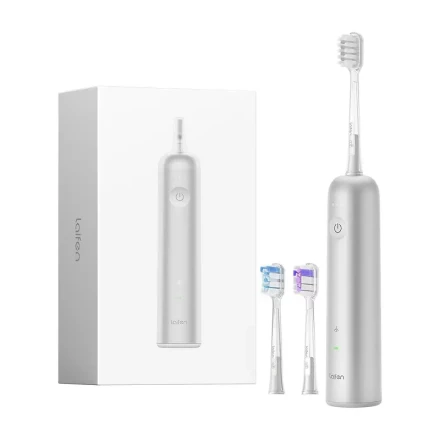 Laifen Wave Sonic Electric Toothbrush for Adults - Wireless App Control, 3 Brush Heads, Waterproof, Magnetic Rechargeable, Aluminum Alloy, Dual Power (Battery/Plug-in), with LED Indicator - Ideal for Smartphone or Tablet Users, Smart Toothbrush