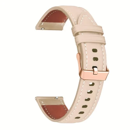 1pc Synthetic Synthetic Leather Watch Band for Garmin Vivoactive 4S/Venu 2S/3S, Vivomove 3S, Forerunner 255S/265S, Huawei Watch GT4 41 - Stainless Steel Push Button Clasp, No Battery Required, Versatile Watch Strap | Metallic Buckle Accent | Durable Watch