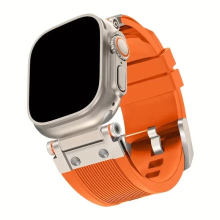 Durable Silicone Sport Band for Apple Watch Ultra 2/Ultra (49mm-42mm) & Series SE/10/9/8/7/6/5/4/3 - Rugged Strap with Secure Connector, Compatible, for iWatch