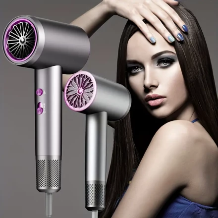 Ultra-Powerful 2000W Electric Hair Dryer with Adjustable Temperature, High Wind Speed & Moisture Control - US Plug, Anion, Hot And Cold, Thermostat