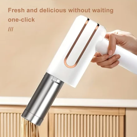 UAO Portable Electric Noodle Maker - Handheld, Compact Design with USB Power, Multifunctional Pasta Press for Home Kitchen Use