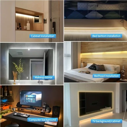 3.0meter COB Light Strip, 5V Power Supply, USB Interface Easy to Use, LED Very Bright, Back with Adhesive for Self-adhesive Installation, Touch Dimming Bright, Suitable for Indoor Lighting, Living Room, Bedroom, Wardrobe Background Wall, Kitchen, Garage, 